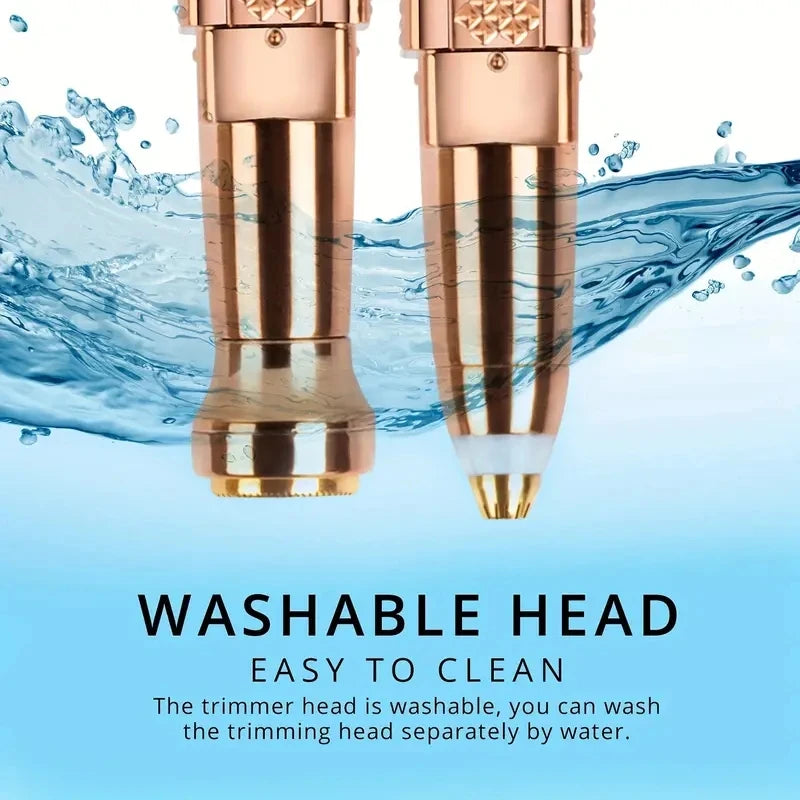 Rechargeable 2-in-1 Eyebrow Razor & Hair Shaver with LED Light – Effortlessly eliminate peach fuzz and unwanted facial hair from your eyebrows, lips, and face, ensuring a smooth, precise, and painless grooming experience.