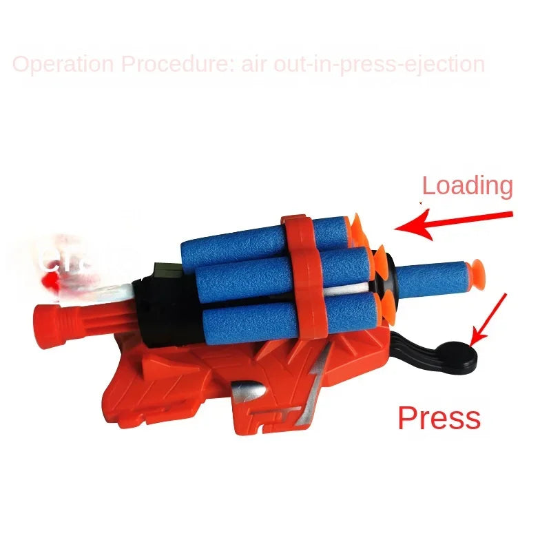 Outdoor Soft Bomb Launcher & Glove Set – Experience action-packed play with this soft bullet launcher featuring a spray wrist activation. Complete with protective gloves, this innovative toy gun is designed for outdoor game