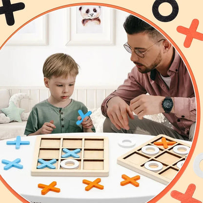 Wooden XO Tic Tac Toe Game