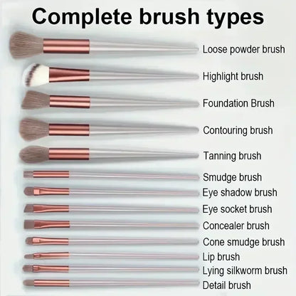 Professional Makeup Brush Set – Crafted with soft, fluffy bristles for smooth blending of foundation, powder, eyeshadow, and kabuki techniques, this essential beauty tool elevates your makeup routine.