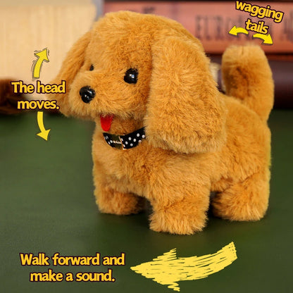 Electronic Interactive Walking & Barking Plush Dog Toy – Experience the charm of a lifelike puppy that walks and barks. Perfectly designed for kids and toddlers, this engaging toy promises endless fun and makes an ideal gif