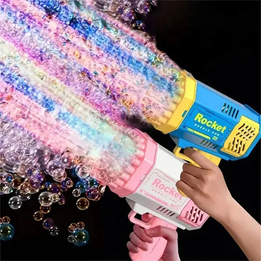 40-Hole Rocket Launcher Bubble Gun – Elevate any celebration with this handheld, portable, and electric bubble maker. Designed with 40 precision holes, it delivers an automatic, dazzling bubble show, making it the perfect p