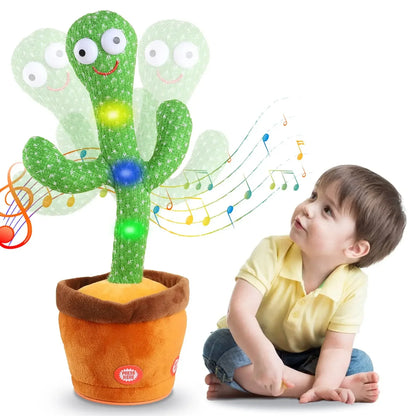 Smart Interactive Dancing & Talking Cactus Plush Toy – This engaging plush toy brings the fun to life by mimicking, recording, and repeating your voice while dancing to 120 dynamic songs, making it the perfect interactive c