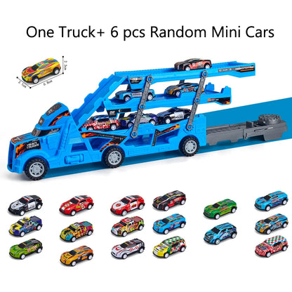 Large Transformable Truck & Transporter Toy – Ignite young imaginations with this dynamic, educational model that features a folding track for exhilarating racing fun. Perfect as a birthday gift, this versatile vehicle is d