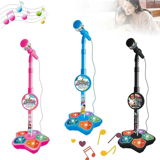 Kids Rock n Roll Microphone with Stand Karaoke Music Instrument Toy