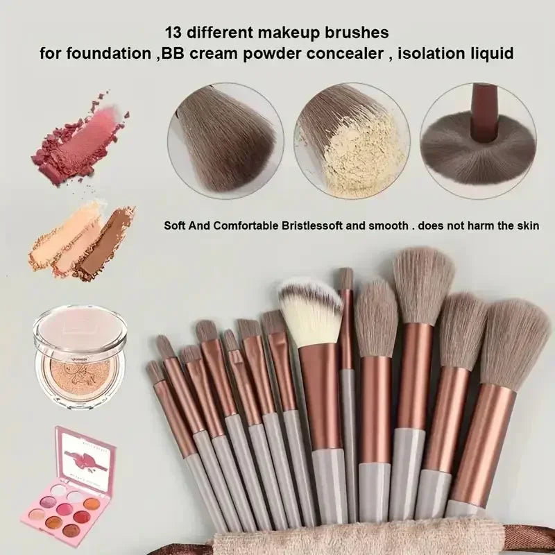 Professional Makeup Brush Set – Crafted with soft, fluffy bristles for smooth blending of foundation, powder, eyeshadow, and kabuki techniques, this essential beauty tool elevates your makeup routine.