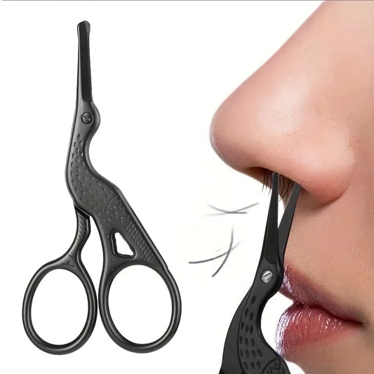 Round Head Stainless Steel Nose Hair Scissors for Eyebrows Nose Hair Beard Ear Hair