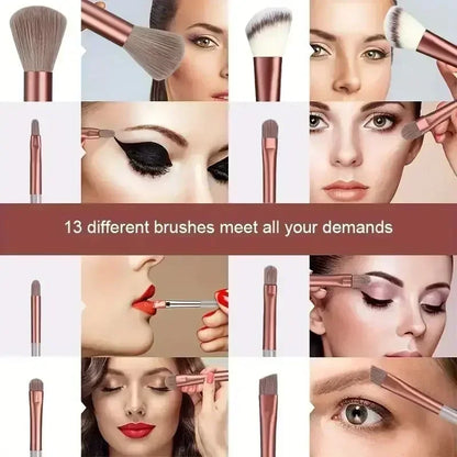 Professional Makeup Brush Set – Crafted with soft, fluffy bristles for smooth blending of foundation, powder, eyeshadow, and kabuki techniques, this essential beauty tool elevates your makeup routine.