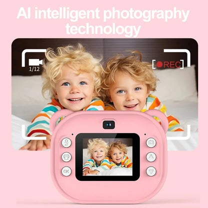 Children Thermal Print Camera Instant Photo Printing Toys+32G Memory Card