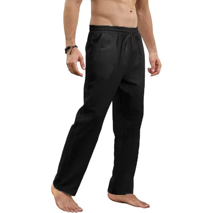 Summer Men's Lightweight Cotton pants – Stay cool and comfortable with these breathable, solid-color sweatpants. Their sporty pencil fit makes them perfect for casual streetwear and active days alike.