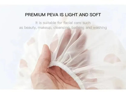 5-Piece Waterproof Shower Caps – Perfect for everyday bathing, these caps help protect your hair by resisting oil and moisture, ensuring your hair stays dry and cared for.