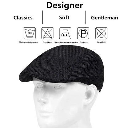 Mens Solid Casette Caps