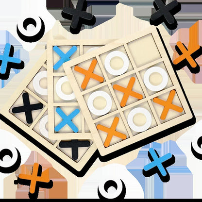 Wooden XO Tic Tac Toe Game
