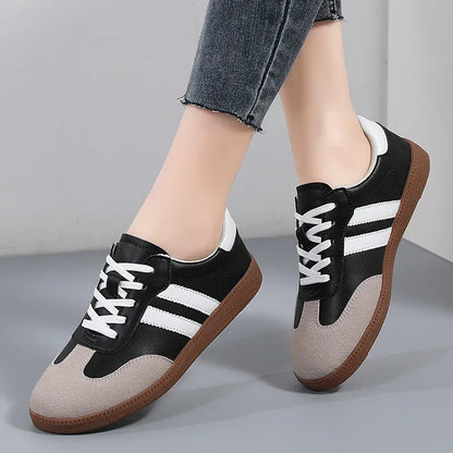 Women's Spring Platform Sneakers – This chic, vulcanized casual flats blend comfort with trend-setting style for an effortlessly modern look.