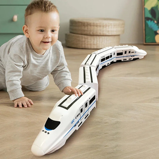 DIY High-Speed Railway Train Model Toy – Ignite your child's passion for engineering with this interactive build-it-yourself train. Designed with realistic electric sound and light effects, it simulates the excitement of a