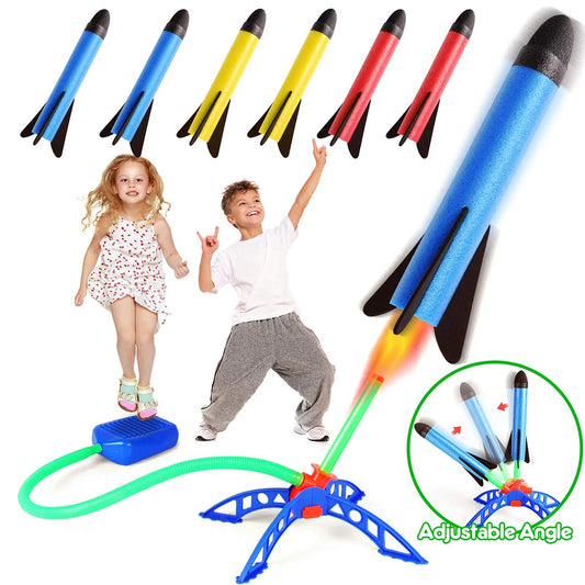 Rocket Foot Pump Launcher Outdoor Air Pressed Pedal Soaring Toy