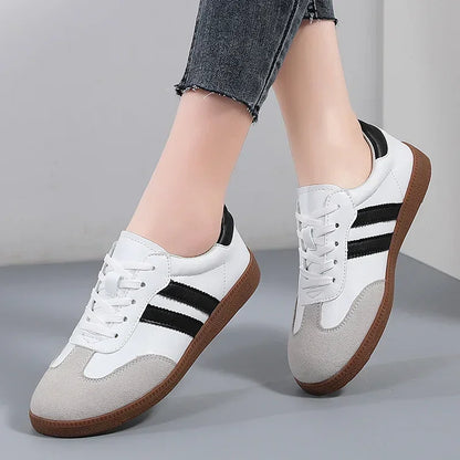 Women's Spring Platform Sneakers – This chic, vulcanized casual flats blend comfort with trend-setting style for an effortlessly modern look.