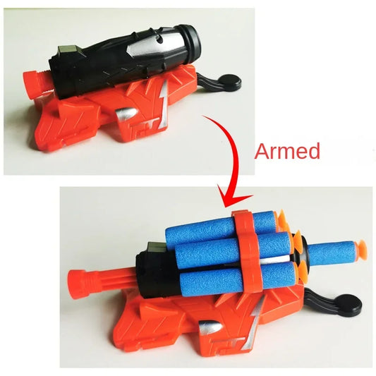 Outdoor Soft Bomb Launcher & Glove Set – Experience action-packed play with this soft bullet launcher featuring a spray wrist activation. Complete with protective gloves, this innovative toy gun is designed for outdoor game