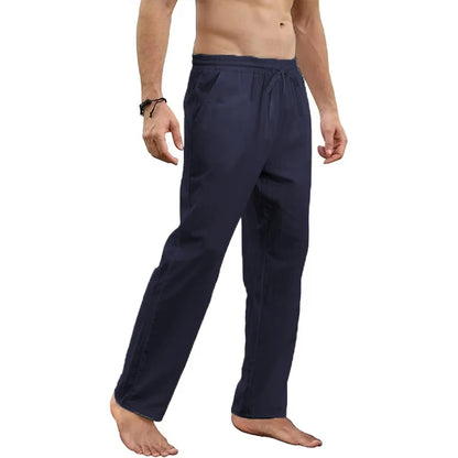 Summer Men's Lightweight Cotton pants – Stay cool and comfortable with these breathable, solid-color sweatpants. Their sporty pencil fit makes them perfect for casual streetwear and active days alike.