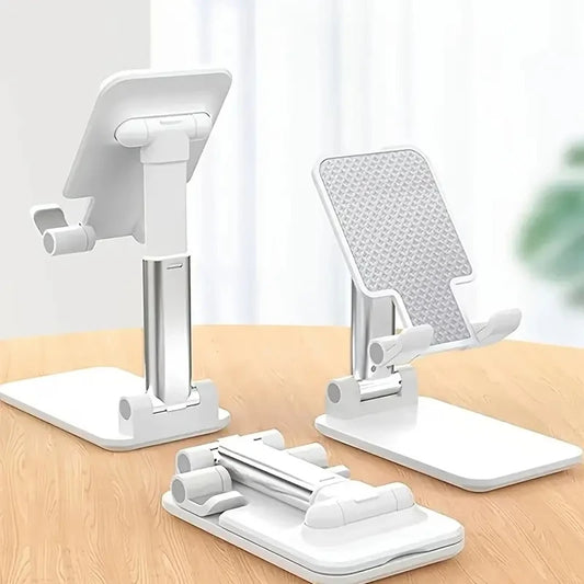 Universal Adjustable Desktop Stand for Mobile Devices – Designed for iPhone, iPad, Xiaomi, and more, this versatile holder offers customizable viewing angles, ensuring a secure and stylish display on any table.