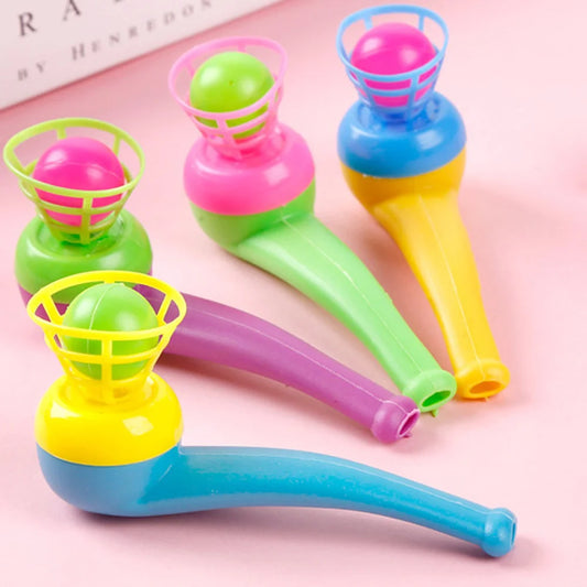 3pcs Plastic Pipe Blowing Ball Kids Toy