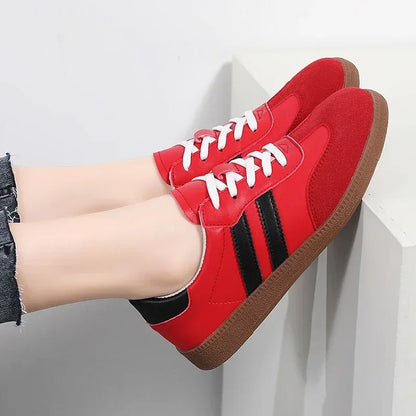 Women's Spring Platform Sneakers – This chic, vulcanized casual flats blend comfort with trend-setting style for an effortlessly modern look.