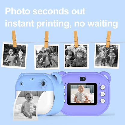 Children Thermal Print Camera Instant Photo Printing Toys+32G Memory Card