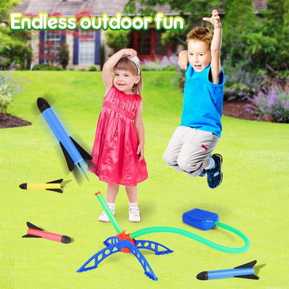 Rocket Foot Pump Launcher Outdoor Air Pressed Pedal Soaring Toy
