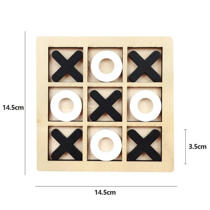 Wooden XO Tic Tac Toe Game