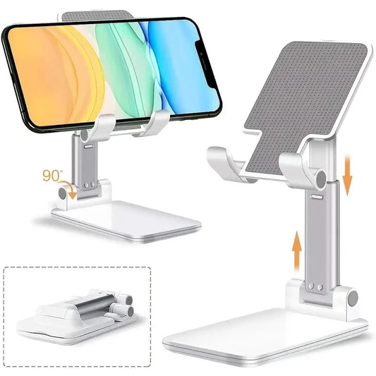 Universal Adjustable Desktop Stand for Mobile Devices – Designed for iPhone, iPad, Xiaomi, and more, this versatile holder offers customizable viewing angles, ensuring a secure and stylish display on any table.