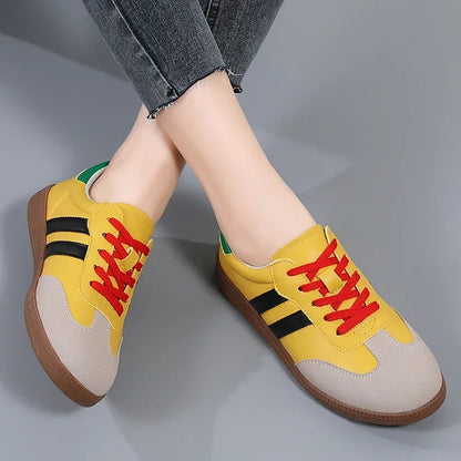 Women's Spring Platform Sneakers – This chic, vulcanized casual flats blend comfort with trend-setting style for an effortlessly modern look.