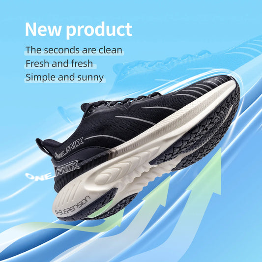 Cushioning Lace-Up Running Shoes: Non-slip athletic sneakers designed for heavy runners.