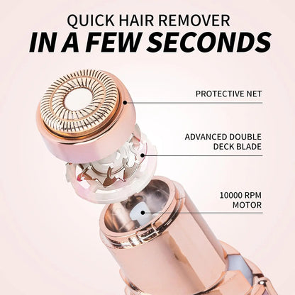Portable Facial Hair Remover for Women – This mini electric razor combines the precision of a shaver with the efficiency of an epilator. It’s expertly designed to tackle unwanted hair on the lips, chin, armpits, and even