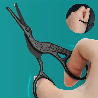 Round Head Stainless Steel Nose Hair Scissors for Eyebrows Nose Hair Beard Ear Hair